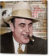 Al Capone Department Of Justice Bureau Of Investigation Criminal History Record 20200213 V2 #1 Canvas Print