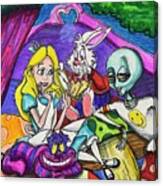 An Alien In Wonderland #1 Canvas Print