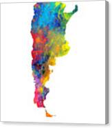 Argentina Watercolor Map #1 Canvas Print