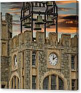 Bells Over Clock Tower At Dusk #1 Canvas Print