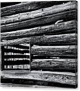 Black And White Cabin #1 Canvas Print