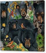 Black Bear Collage #1 Canvas Print