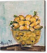 Bowl Of Lemons #1 Canvas Print