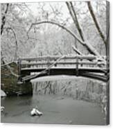 Bridge In Winter #1 Canvas Print