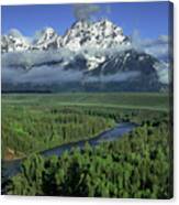 Clearing Storm Snake River Overlook Grand Tetons Np Canvas Print