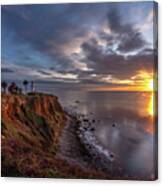 Colorful Point Vicente At Sunset #1 Canvas Print