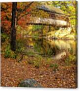 Covered Bridge In Autumn #1 Canvas Print