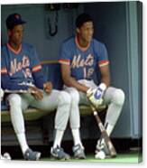 Dwight Gooden And Darryl Strawberry Canvas Print