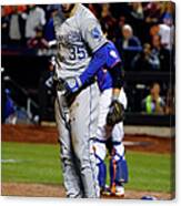 Eric Hosmer And Jeurys Familia #1 Canvas Print