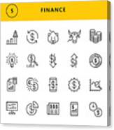 Finance Line Icons #1 Canvas Print