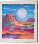 Full Desert Moon #1 Canvas Print
