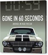 Gone In 60 Seconds - Alternative Movie Poster #1 Canvas Print