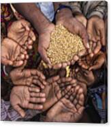 Hungry African Children Asking For Food, Africa #1 Canvas Print