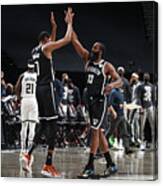 Kevin Durant And James Harden Canvas Print