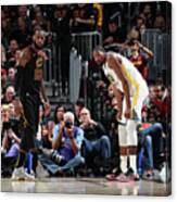 Kevin Durant And Lebron James Canvas Print