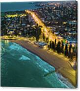 Sunset Panorama Of The Northern Beaches Of Sydney No 2 Canvas Print