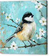 Little Chickadee In A Tree Canvas Print