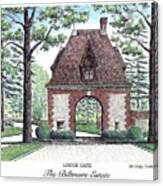 Lodge Gate At Biltmore Estate #1 Canvas Print
