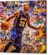 Maximalist  Famous  Sports  Athletes  Kobe  Bryant   By Asar Studios #1 Canvas Print