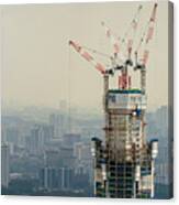 Menara Pnb 118 Under Construction In Kuala Lumpur, Malaysia. #1 Canvas Print