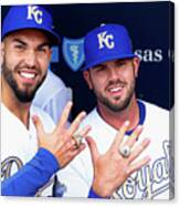 Mike Moustakas And Eric Hosmer Canvas Print