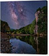 Milky Way Over Steel Creek #1 Canvas Print