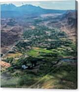 Moab Utah Aerial View #1 Canvas Print