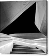 Modern Architecture And Empty Staircase Leading To A Bright Open Space. Canvas Print
