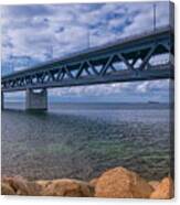 Oresundbron, The Oresund Bridge Between Denmark And Sweden #1 Canvas Print