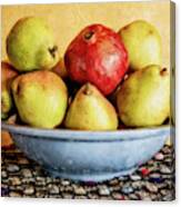 Pears And Pomegranate #1 Canvas Print