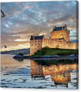 Beautiful Photo Of Eilean Donan Castle, Scotland At Sunset Canvas Print