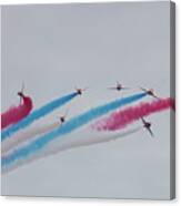 Red Arrows Over Eastbourne #2 Canvas Print