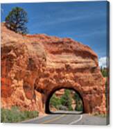 Red Canyon National Park Utah Road Tunnel  #1 Canvas Print