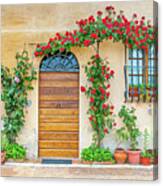 Red Rose Door #1 Canvas Print