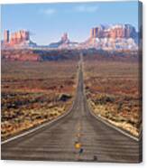 Road Lead Into Monument Valley #1 Canvas Print