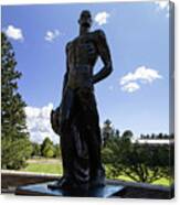 Spartan Statue On The Campus Of Michigan State University In East Lansing Michigan #1 Canvas Print
