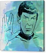 Spock Watercolor  #1 Canvas Print