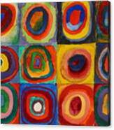 Squares With Concentric Circles Canvas Print