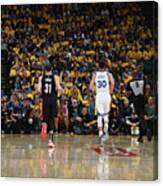 Stephen Curry And Seth Curry Canvas Print