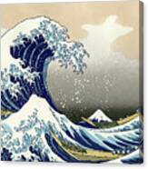 The Great Wave By Katsushika Hokusai Canvas Print