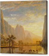 Valley Of The Yosemite, From 1864 Canvas Print