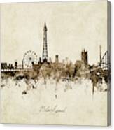 Blackpool England Skyline #12 Canvas Print