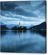 Dusk Over Lake Bled #14 Canvas Print
