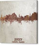 Jersey Channel Islands Skyline #15 Canvas Print