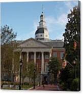 Maryland State Capitol Building In Annapolis Maryland Canvas Print