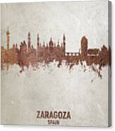 Zaragoza Spain Skyline #16 Canvas Print