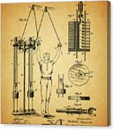 1887 Exercising Machine Patent Canvas Print