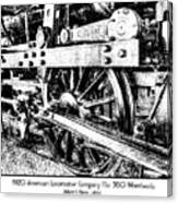 1920 American Locomotive 360 Wheelworks Canvas Print