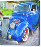 1934 Blue 5 Window Ford Rumble Seat Coupe X166a Canvas Print
