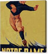 1935 Notre Dame Football Art Canvas Print